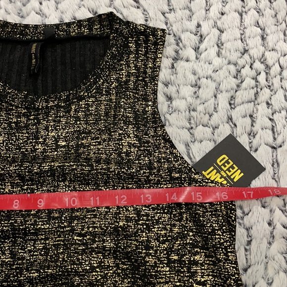 Want and Need Metallic Swing Dress. M - Picture 7 of 9